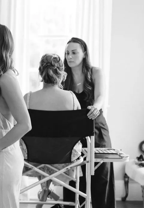 Christie, Wild Ivory bridal artist, at work